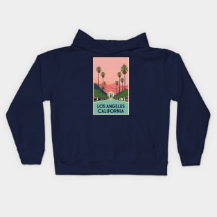 A Vintage Travel Art of Los Angeles - California - US Kids Hoodie